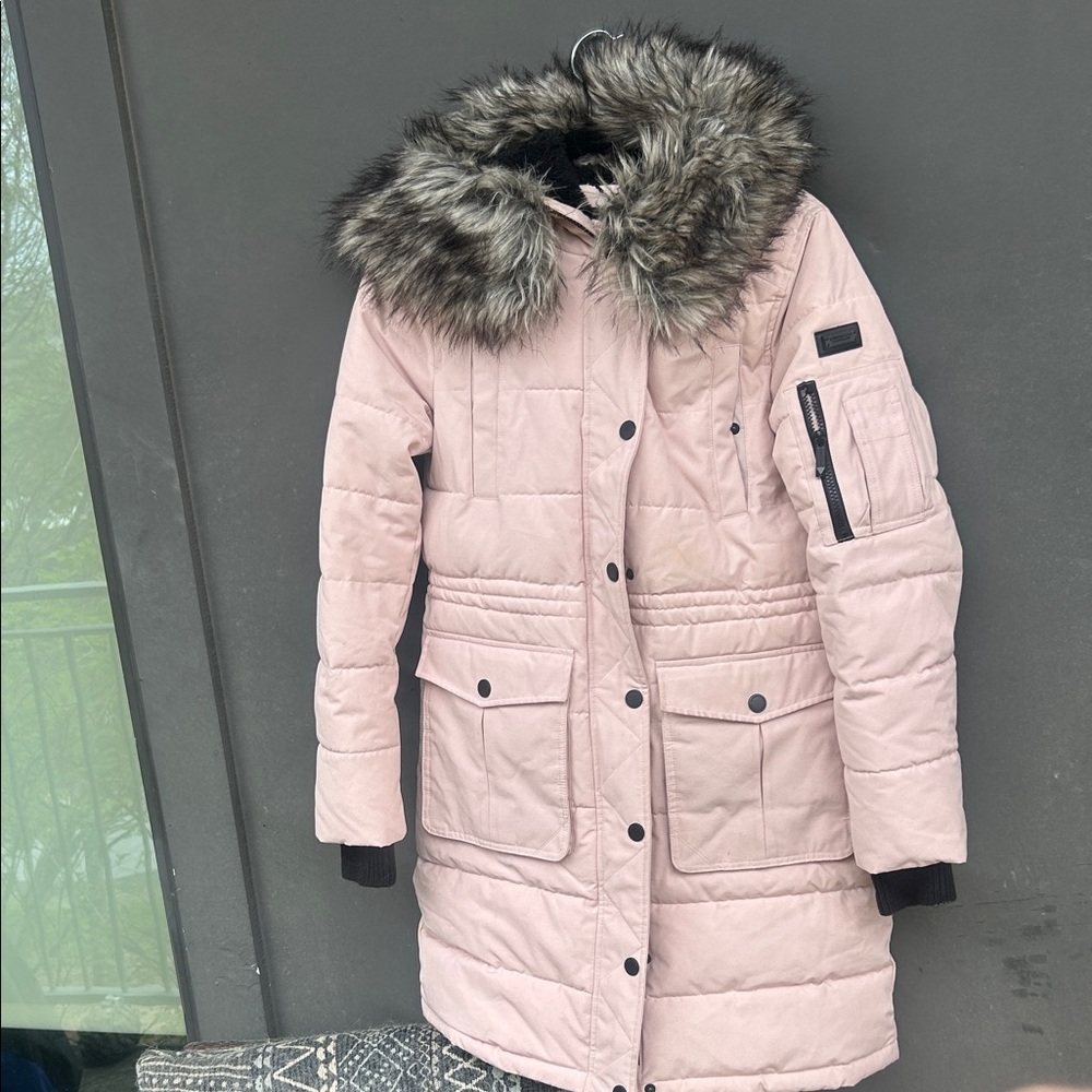 BCBG pink winter coat